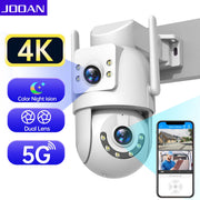 JOOAN 4K 8MP Outdoor PTZ Security Camera – Dual Lens AI Tracking