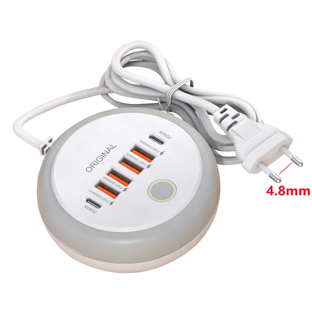 50W USB Multi-Port Charger – Quick Charge for Phones
