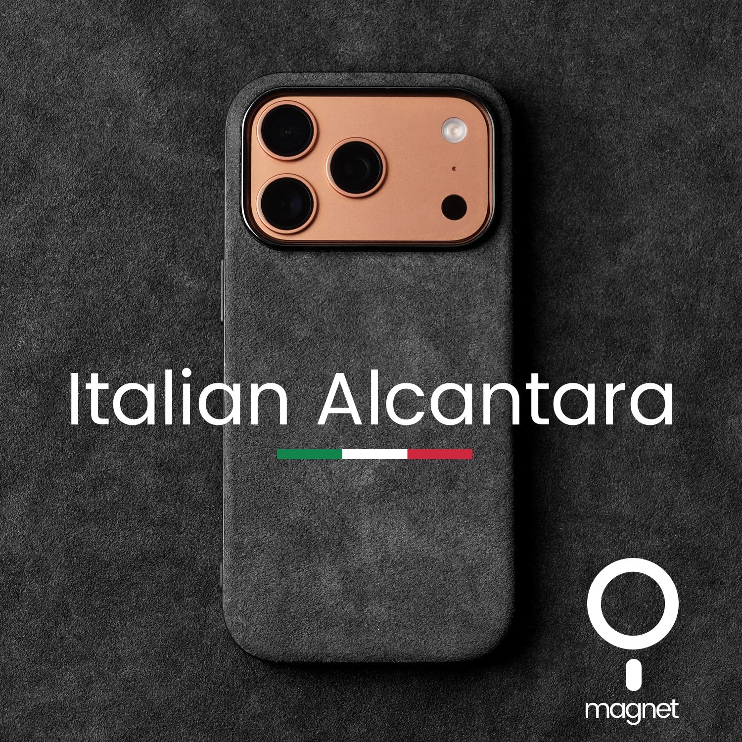 Alcantara Suede-Style MagSafe Case for iPhone 15–17 Series – Luxury Business Cover