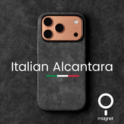 Alcantara Suede-Style MagSafe Case for iPhone 15–17 Series – Luxury Business Cover