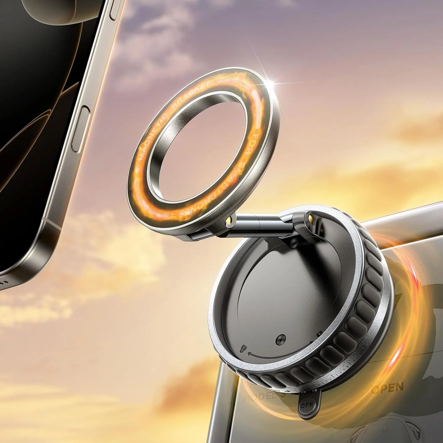 Foldable Magnetic Phone Holder – 360° Rotation