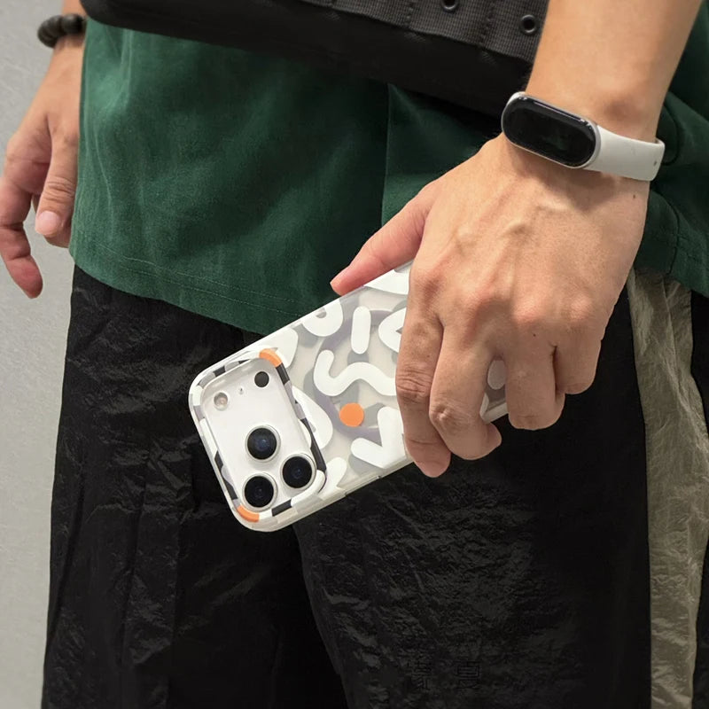 Geometric Graffiti MagSafe iPhone Case – Shockproof