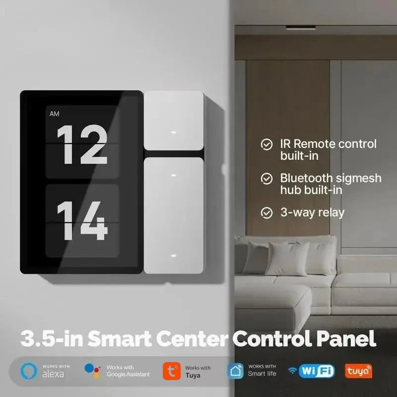 3.5" Smart Home Control Panel — Wi-Fi Touchscreen with Alexa & IR Remote