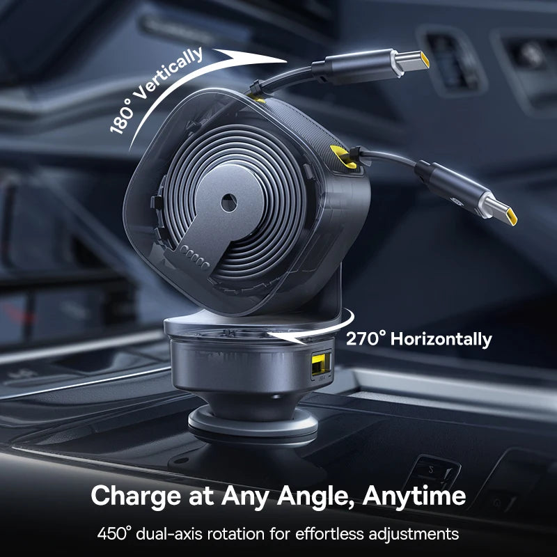 Baseus 4-Port USB-C Car Charger – PD Fast Charge