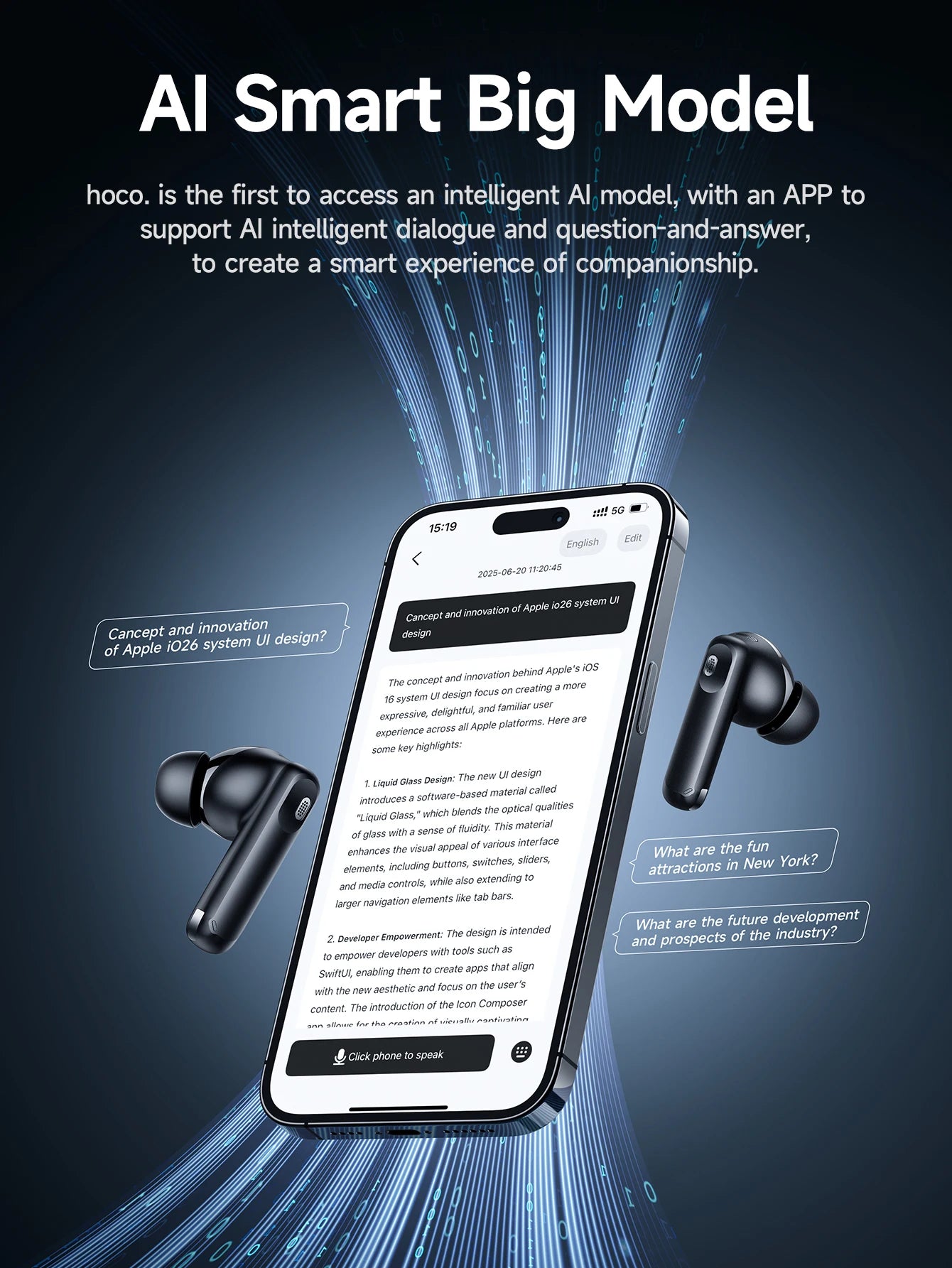 True Wireless HOCO EQ27 Earbuds – ANC & Mic