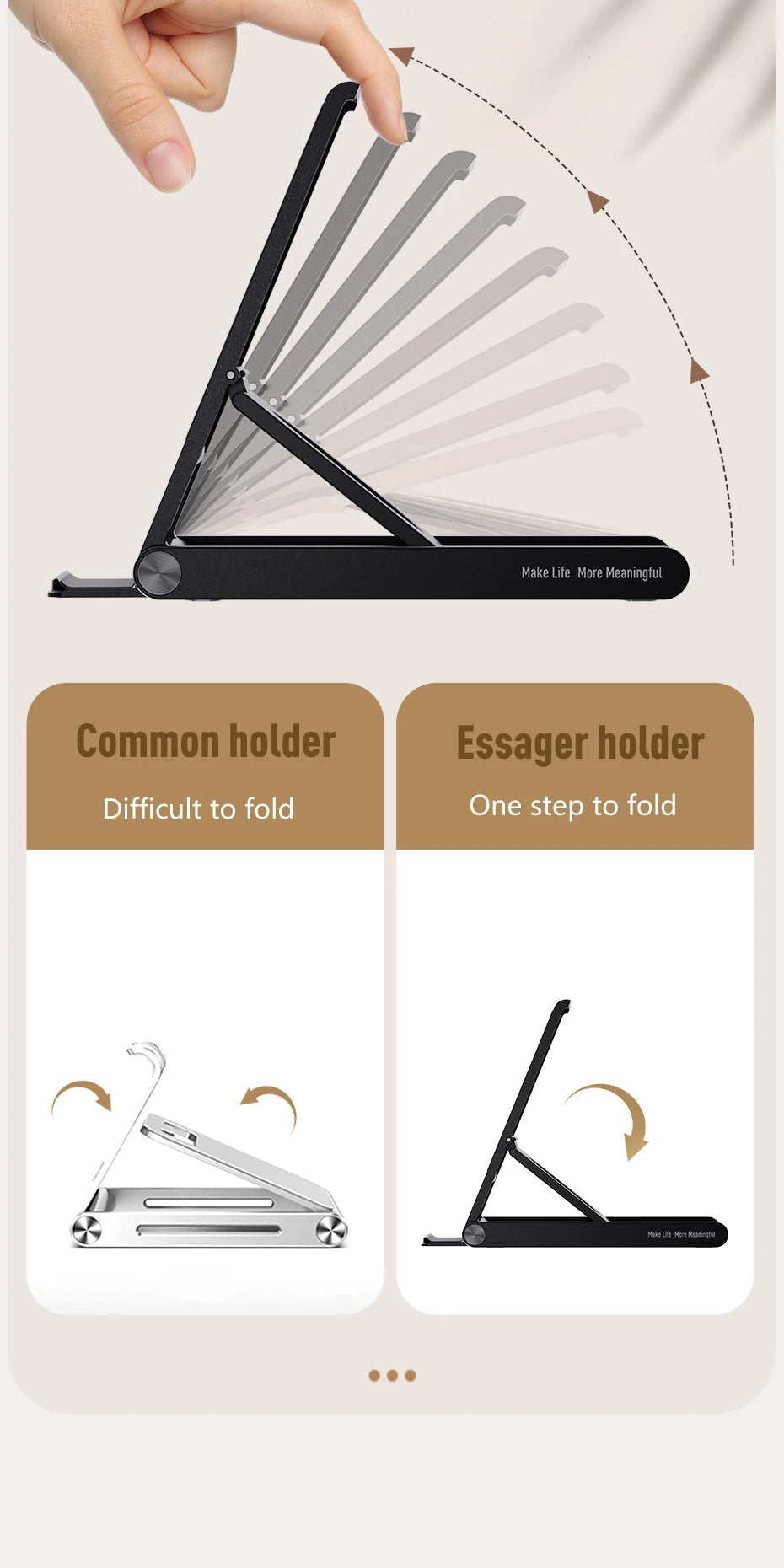 Essager Universal Desktop Mobile Phone Holder Stand For iphone14 13 Pro Max iPad Xiaomi Foldable Desk Bracket Portable Stand New