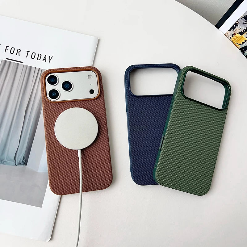 Frosted Magnetic Shockproof iPhone Case – Matte Cover