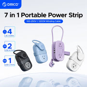 ORICO Power Strip  7-in-1 US – 4 AC Outlets, 2 USB & 1 USB-C Fast Charging