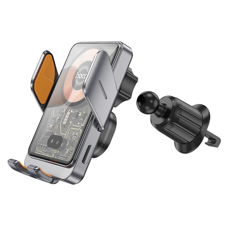 HOCO 15W Infrared Wireless Charging Holder in Car For iPhone 17 16 Pro Max Air Vent Clip Bracket Intelligent Wireless Charging
