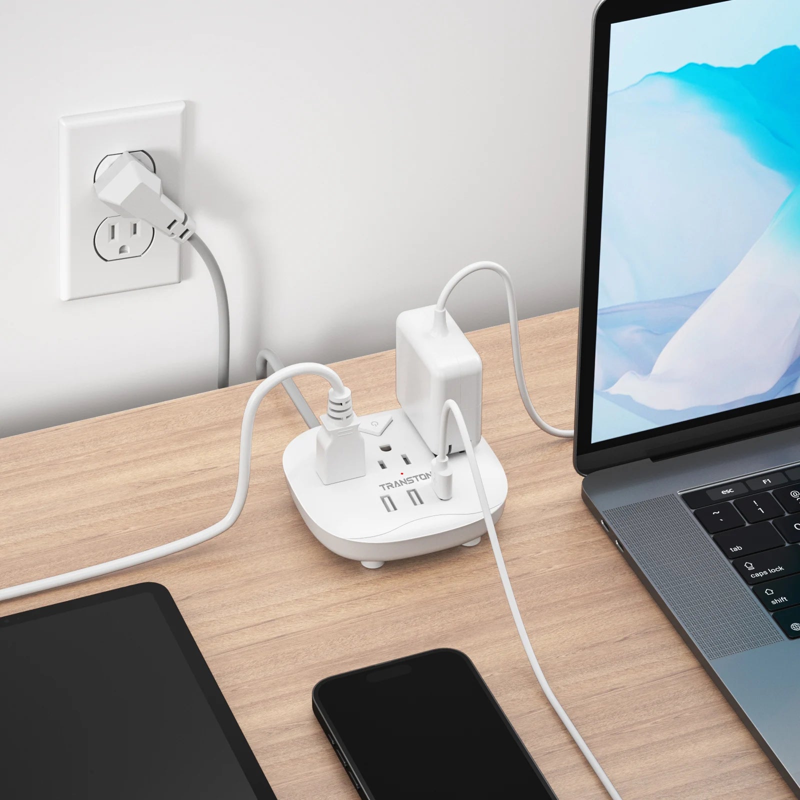 TRANSTON Power Strip – AC & USB Outlets with Quick Charge