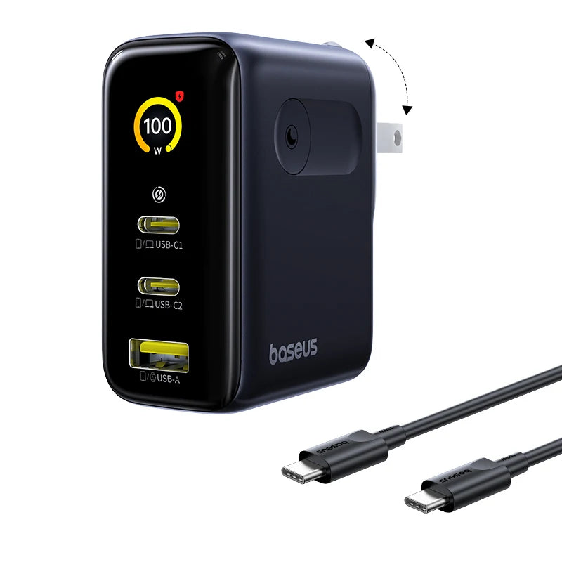 Baseus 100W Fast Charging Display Charger – USB-C for Phone & Tablet