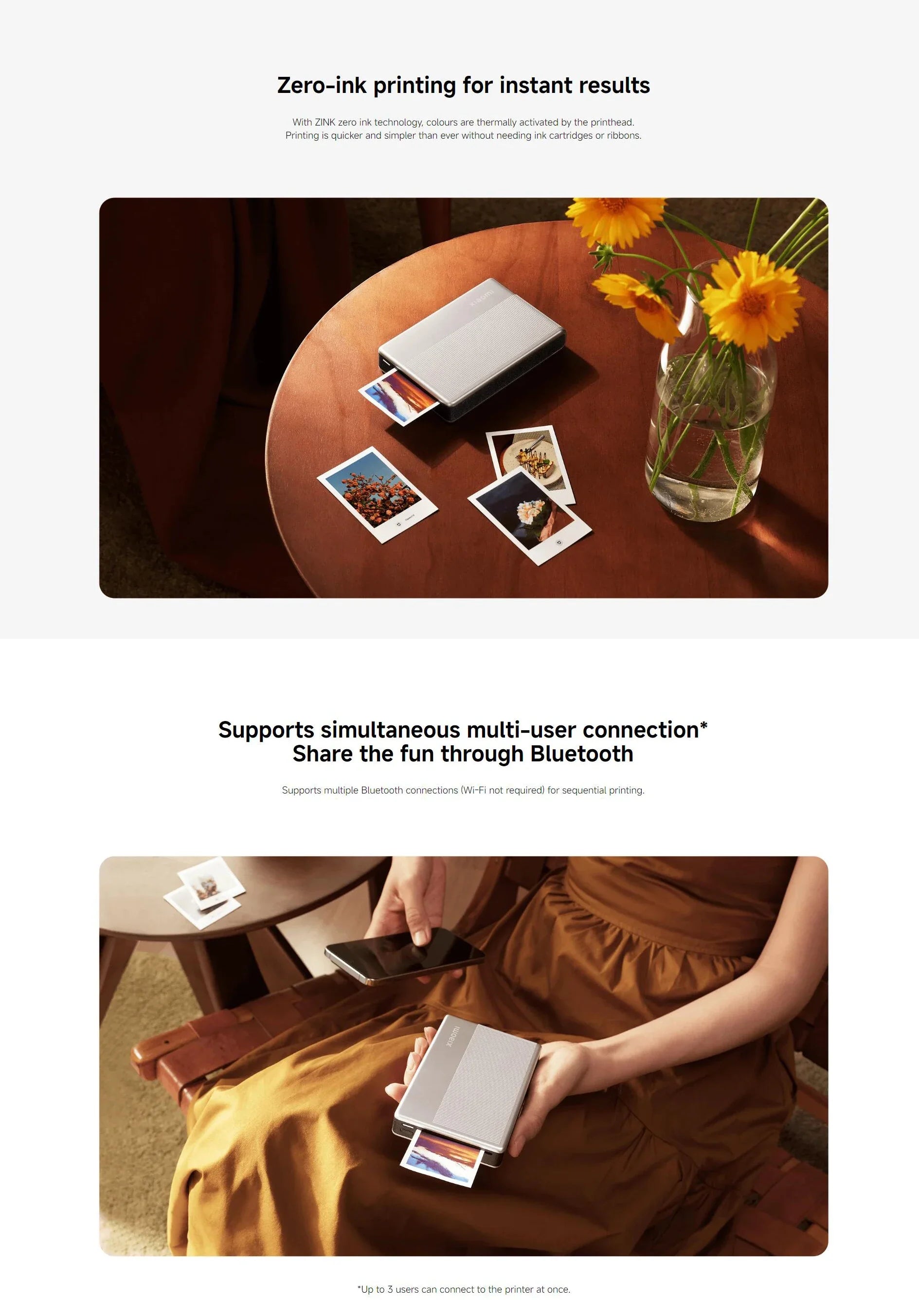 Portable Xiaomi 1S Photo Printer – Thermal Print & AR Video