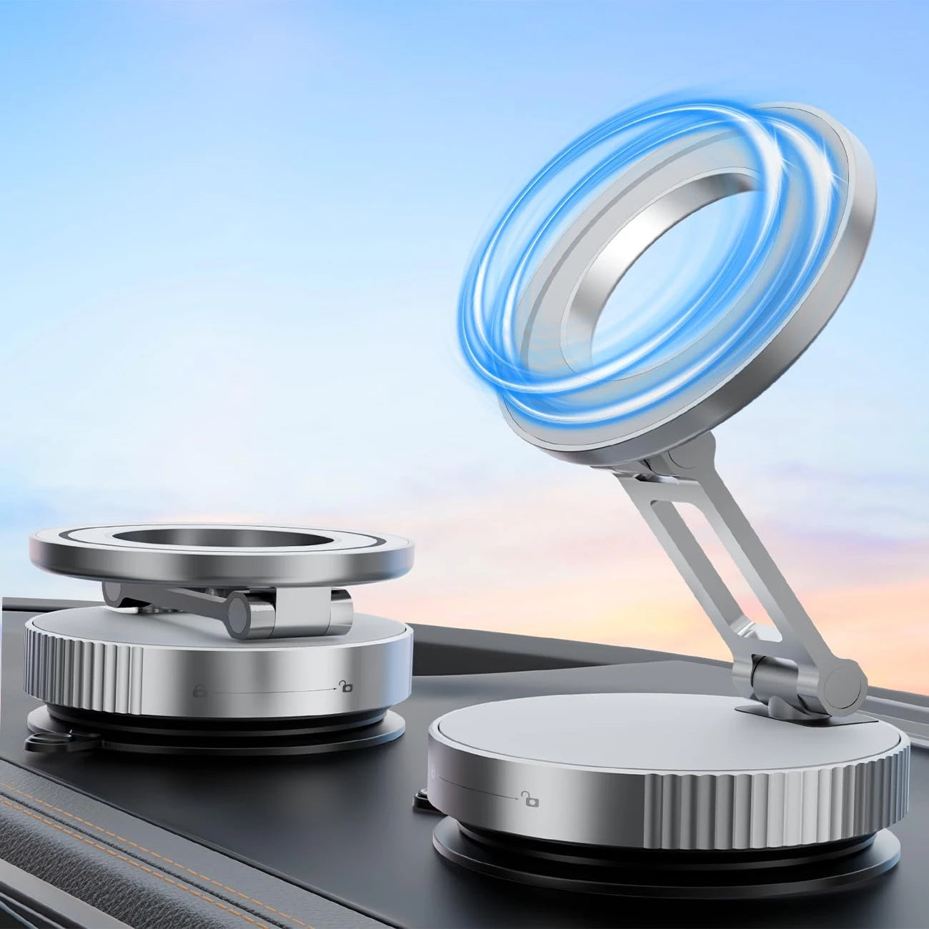 Foldable Magnetic Phone Holder – 360° Rotation