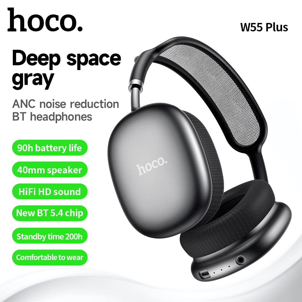 HOCO Over-Ear ANC Headphones – Bluetooth Wireless