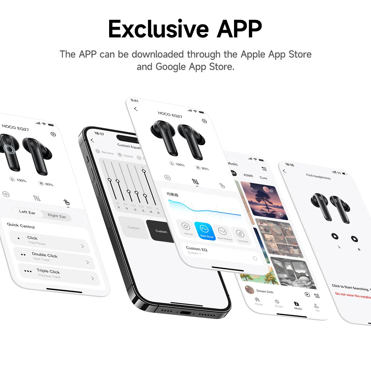 True Wireless HOCO EQ27 Earbuds – ANC & Mic