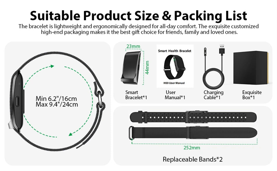 Smart Fitness Tracker Bracelet – Heart Rate & Pedometer