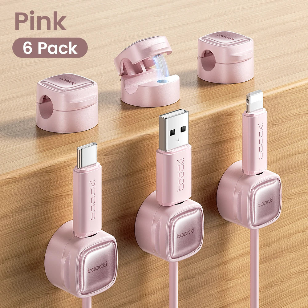 Toocki Magnetic Cable Clips – Desk Wire Management Organizer