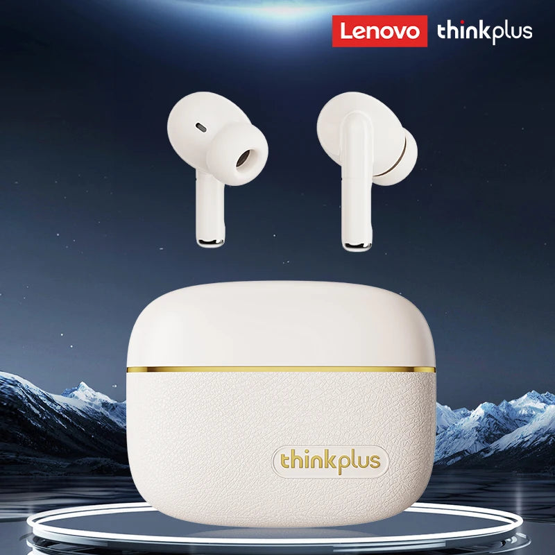 Lenovo LP27 Pro Bluetooth Earphones HIFI Stereo Sound Call Noise Reduction Wireless Headset Long Endurance Earbud Leather Design