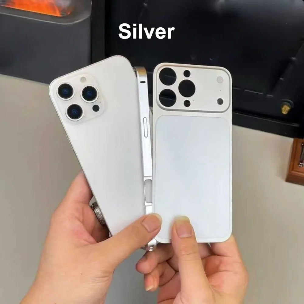 Color Alloy Frame Case – Anti-Drop Back Cover for iPhone 13–17 Pro/Pro Max
