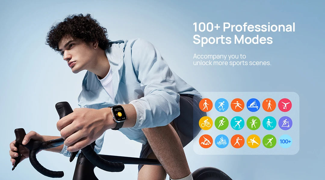 Mibro C4 Smartwatch – 2’’ Large Screen, Bluetooth Call, Heart & Oxygen Monitor
