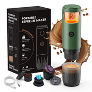 3-in-1 Travel Espresso Maker – Portable USB-C Self-Heating Coffee Machine