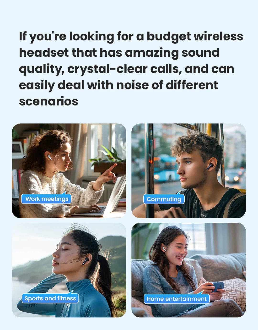 HAYLOU Mori Pro ANC Wireless Earbuds Bluetooth 5.4 Headphones 43dB Hi-Res Audio Noise Cancellation 6 Mics Earphones 28Hrs