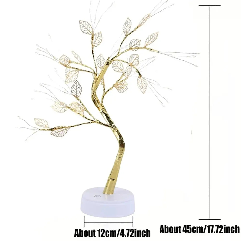 LED Rose Leaf Table Lamp – USB Fairy Light for Home & Bedroom Decor