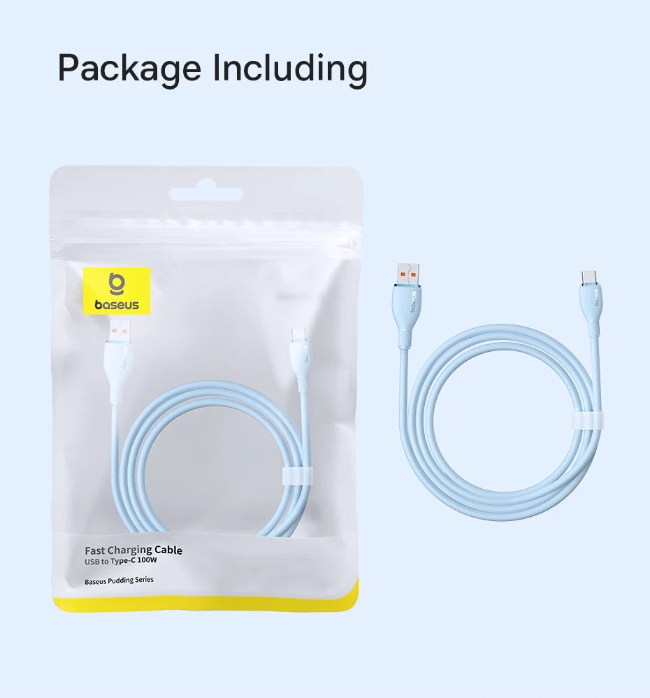 Baseus USB-C Fast Charging Cable – Data Cord for Smartphones