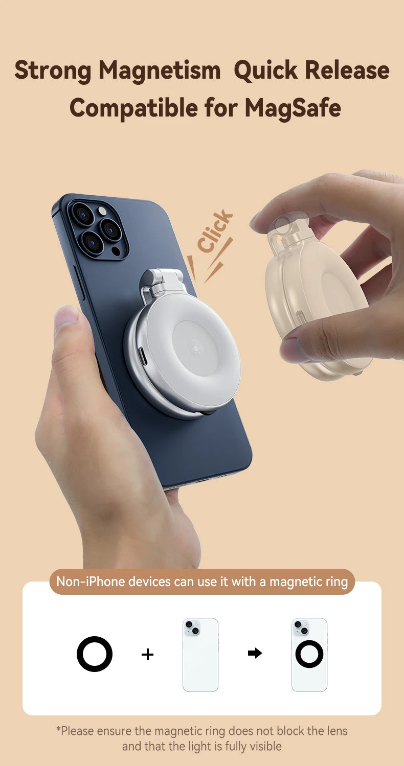 TELESIN Magnetic Camera Hand Grip – Phone Holder with Remote