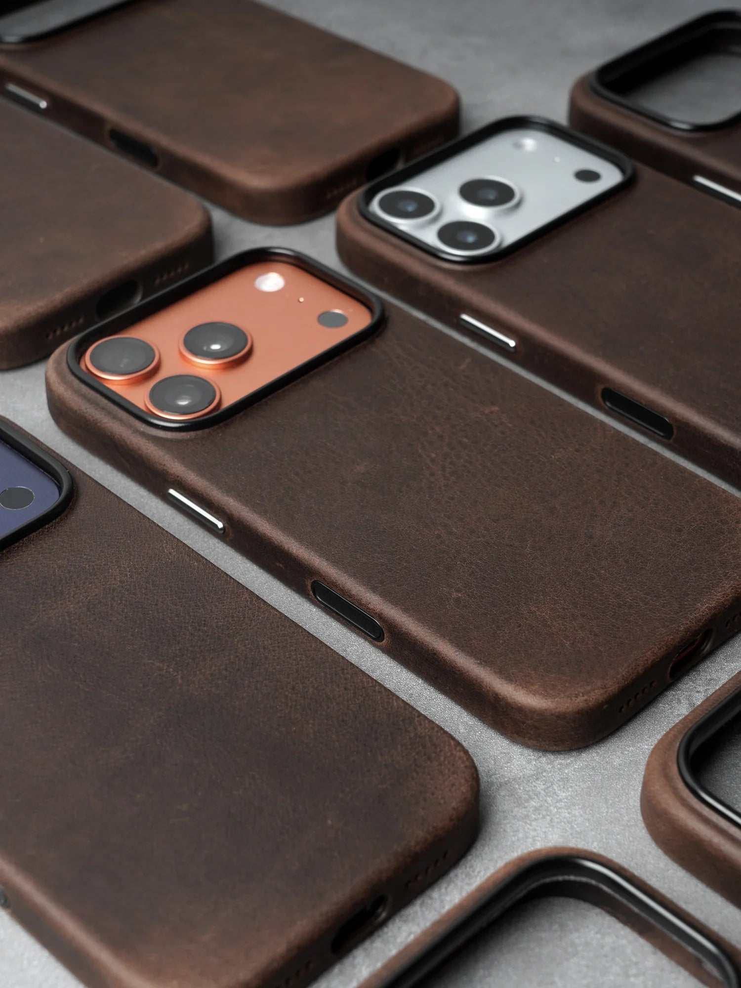 YMW Magnetic Genuine Leather MagSafe Case for iPhone 14–17 Series