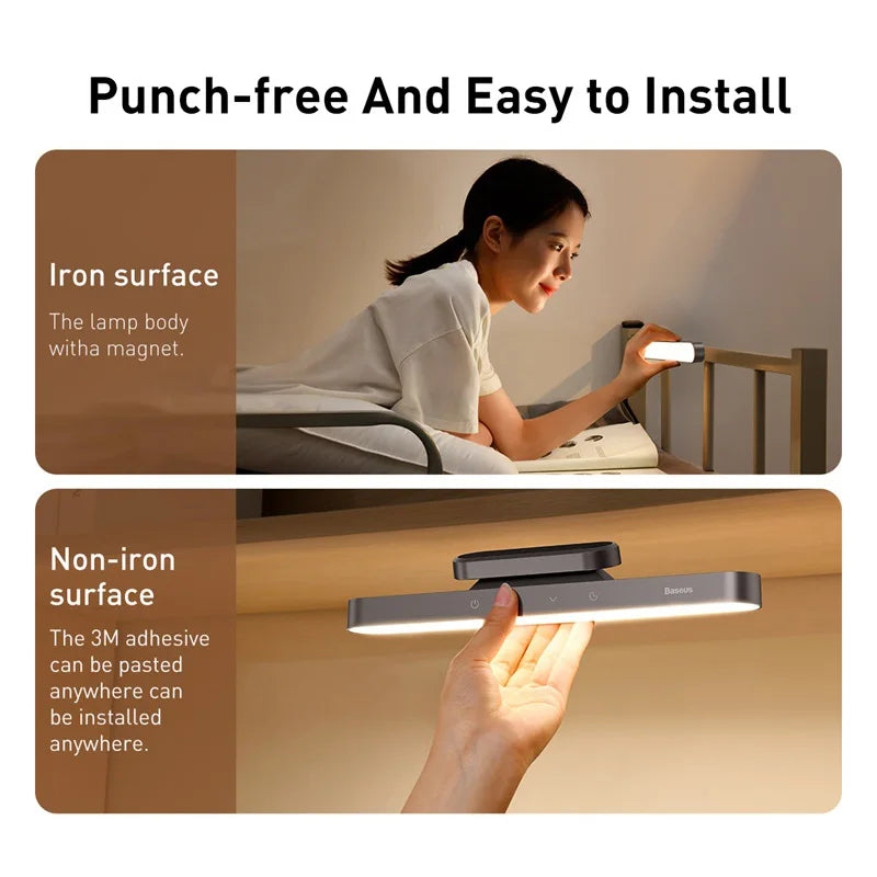 Baseus Magnetic LED Desk Lamp – Rechargeable & Dimmable Light for Modern Workspaces
