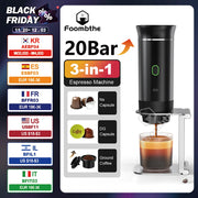 Wireless Portable Espresso Maker – 3-in-1 Coffee Machine for Travel & Camping