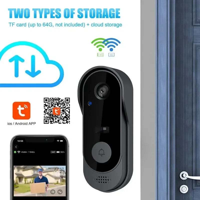 Tuya WiFi Video Doorbell – HD Camera & Outdoor Security
