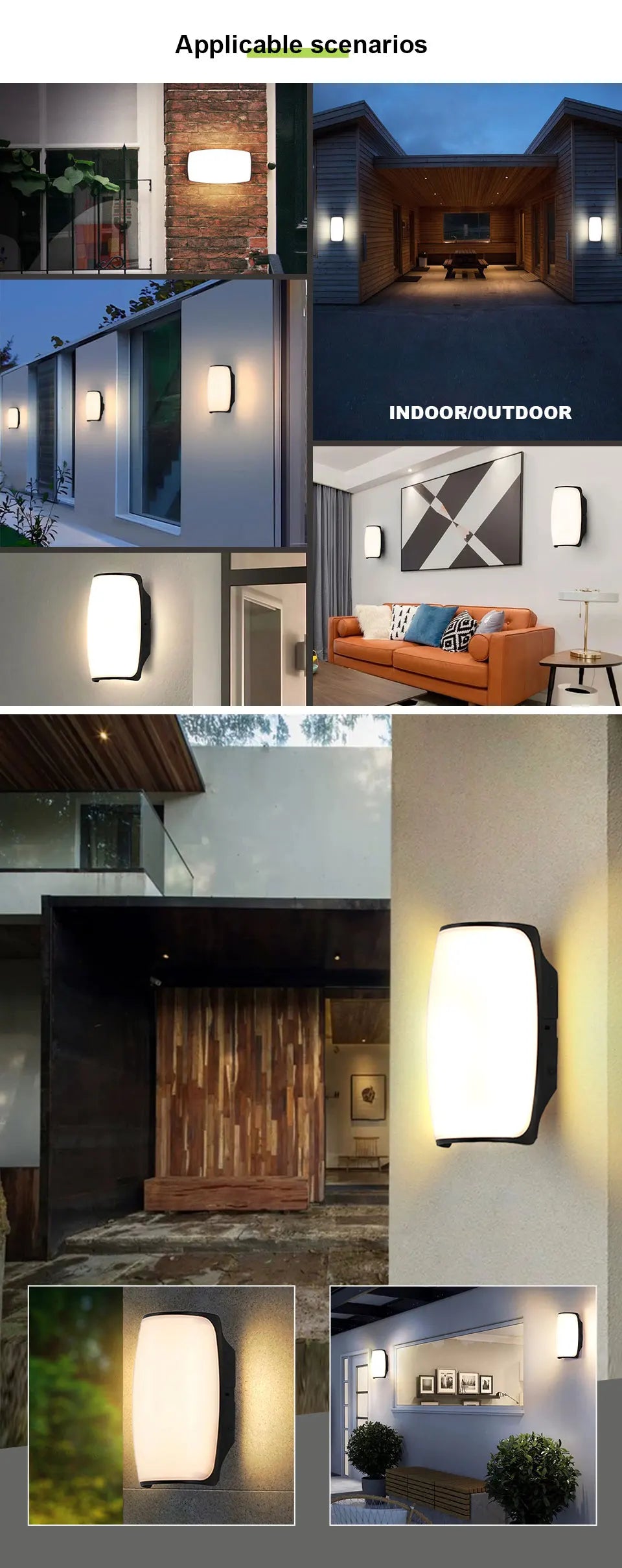 Outdoor Wall Light – Modern LED, AC110-220V, Sensor