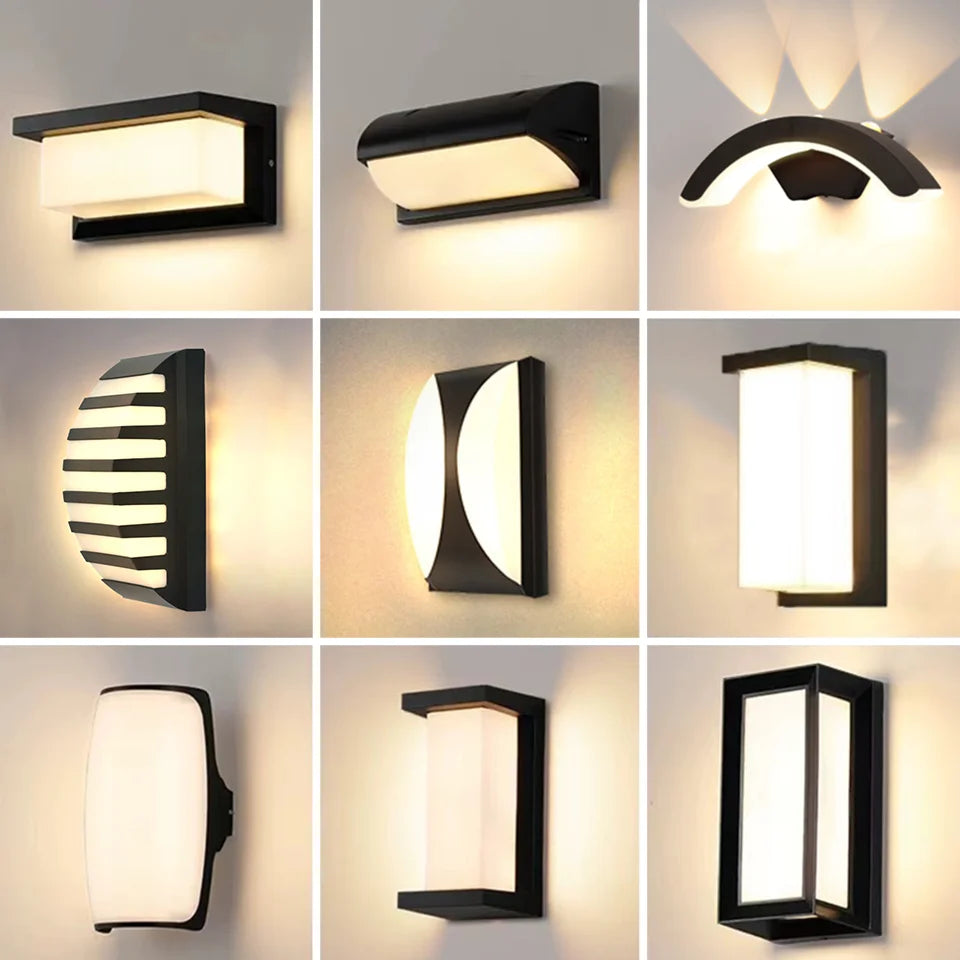Outdoor Wall Light – Modern LED, AC110-220V, Sensor