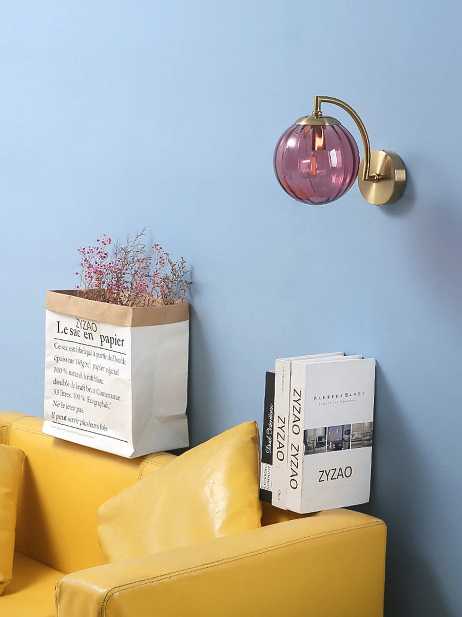 LED Wall Sconce – Minimalist Glass Lamp for Home