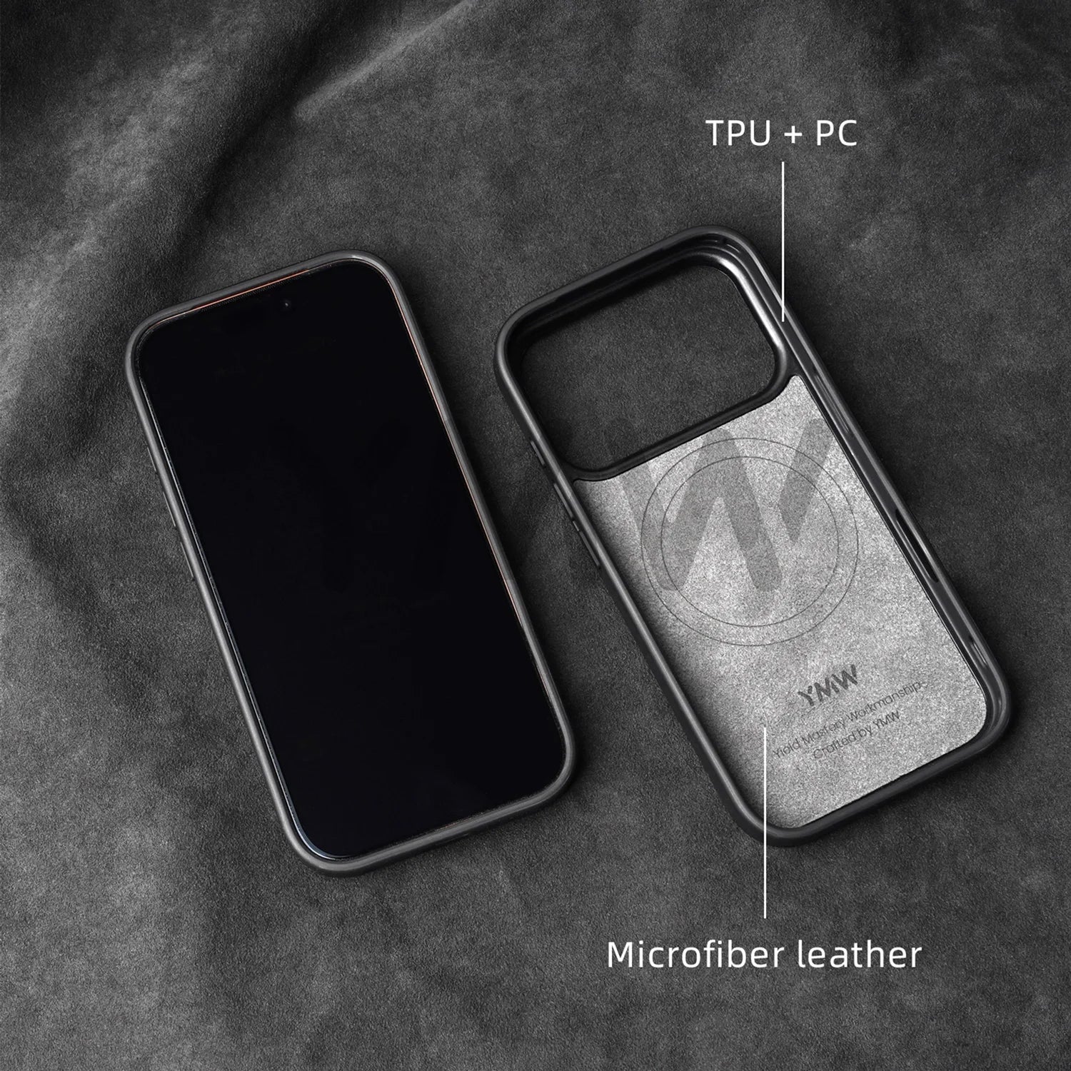 Alcantara Suede-Style MagSafe Case for iPhone 15–17 Series – Luxury Business Cover