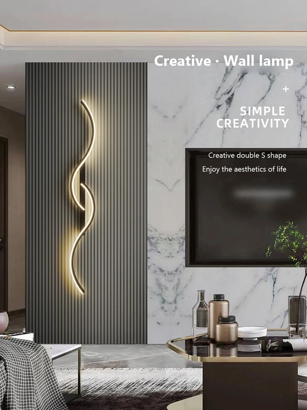 Modern Minimalist Wall Lamp – LED Strip for Home