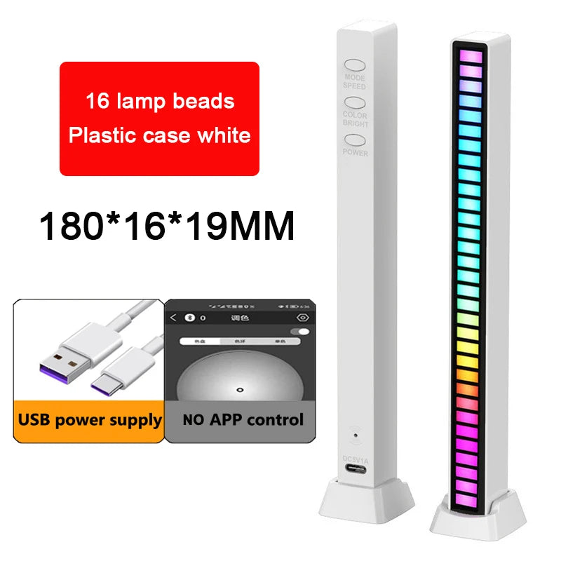 RGB LED Strip Desktop Light with Sound Control