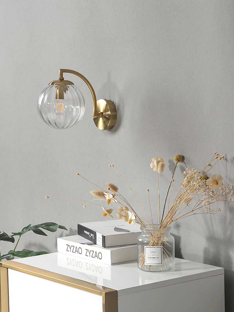 LED Wall Sconce – Minimalist Glass Lamp for Home