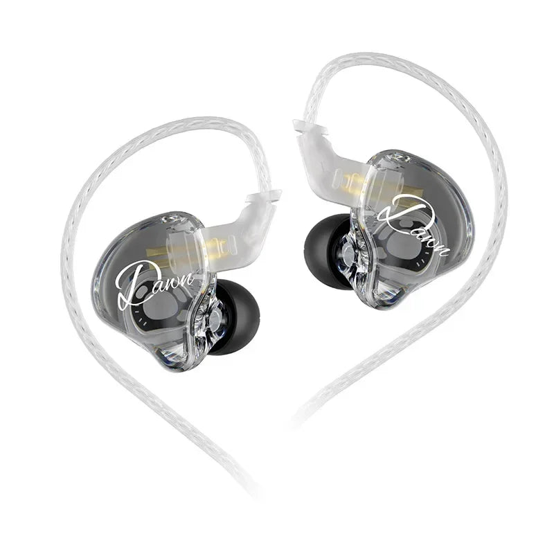 KZ Dawn Wired In-Ear Earphones – Transparent HiFi IEM with Microphone (3.5mm)