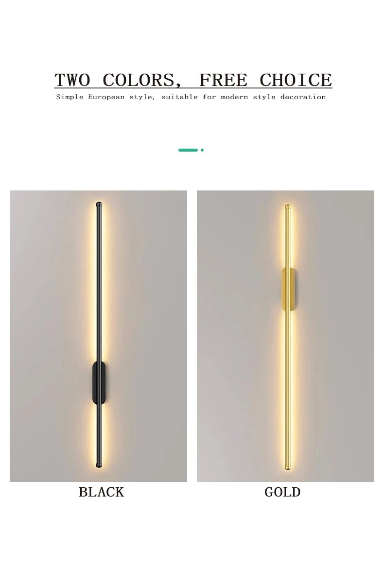 Wall Lamp for Bedroom & Kitchen – Black Gold LED