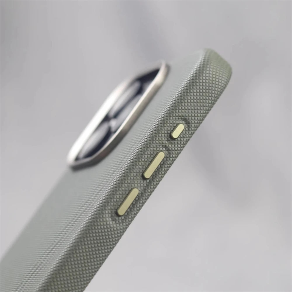 Premium Leather & Alloy iPhone Case – MagSafe Ready