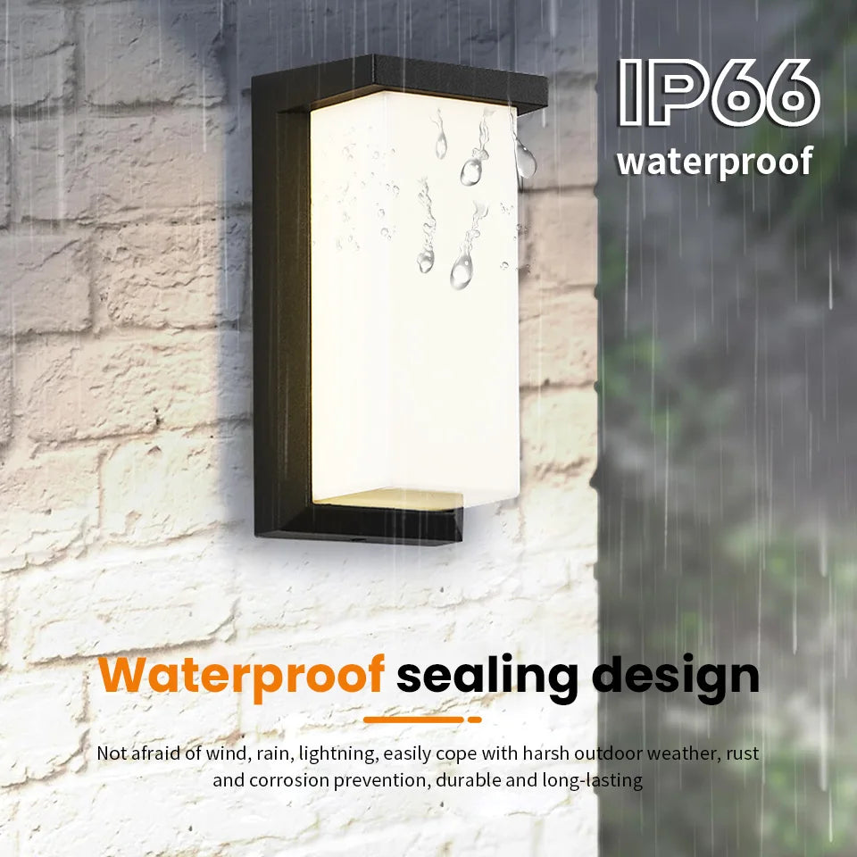 Outdoor Wall Light – Modern LED, AC110-220V, Sensor