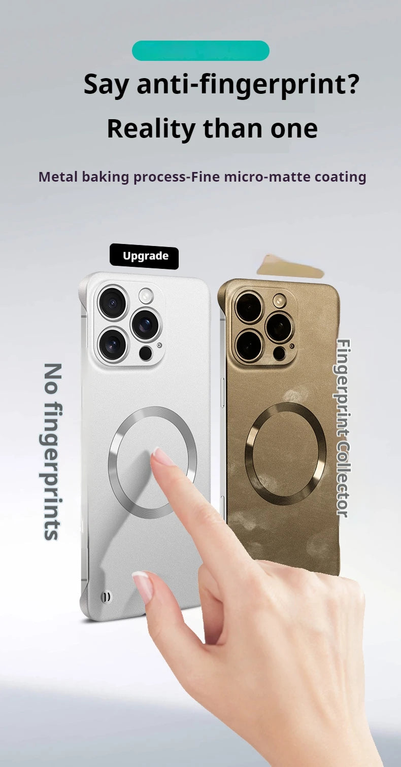 Ultra Slim Metallic Magsafe iPhone Case – Cooling Hard Cover