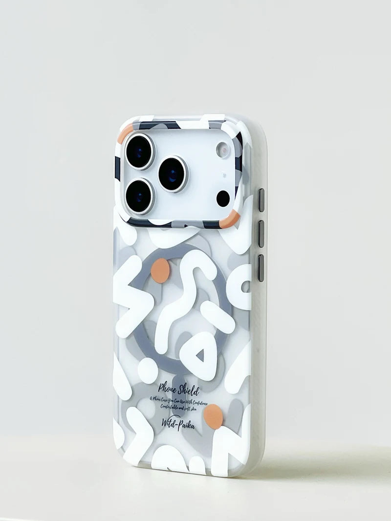 Geometric Graffiti MagSafe iPhone Case – Shockproof