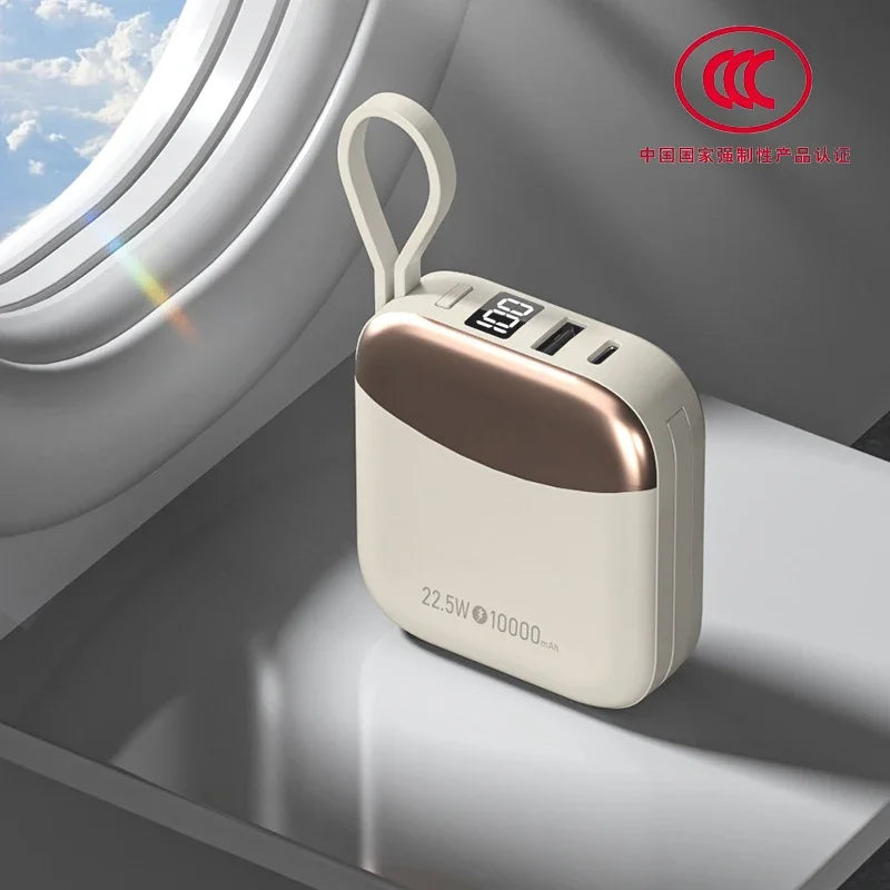 10000mAh Mini Power Bank – 66W Fast Charge, CCC Certified