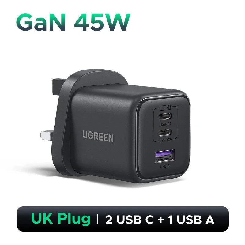 UGREEN 45W GaN USB-C Charger – PD3.0 PPS Fast Charging