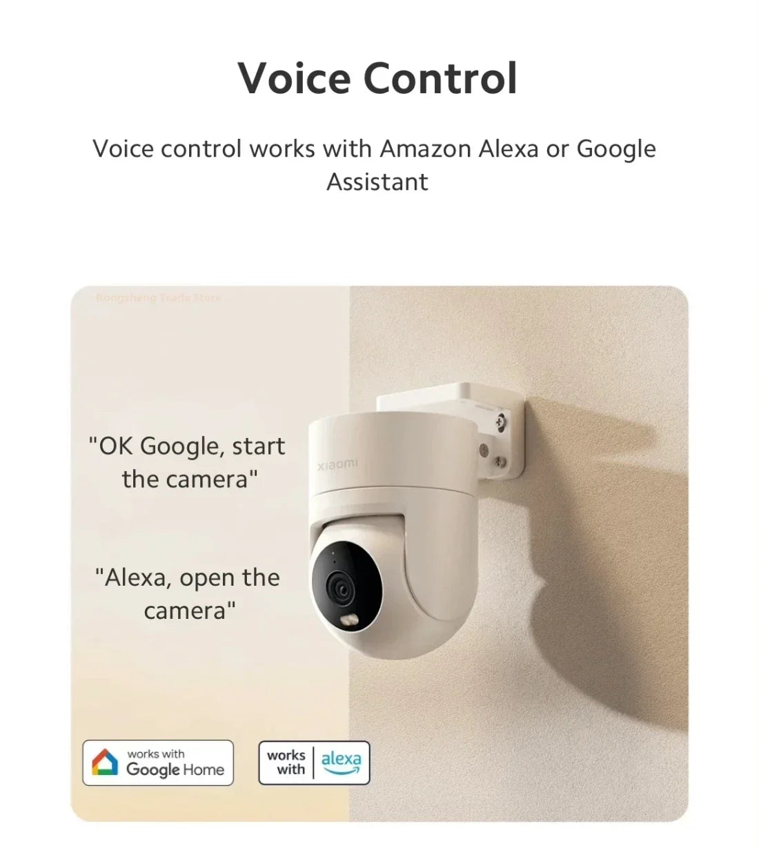 Xiaomi 2.5K HD Security Camera – Outdoor, Full-Color Night Vision, Sound & Light Alarm