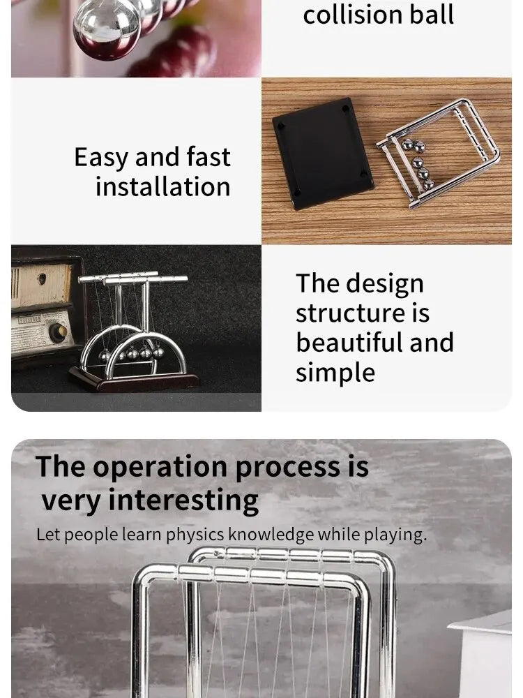 Newton’s Cradle – Desktop Physics Toy & Stress Relief